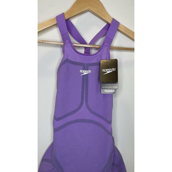 Speedo Fastskin LZR Pure Valor 2.0 OpenBack Kneeskin Swimsuit Womens Size 28 - Picture 3 of 9